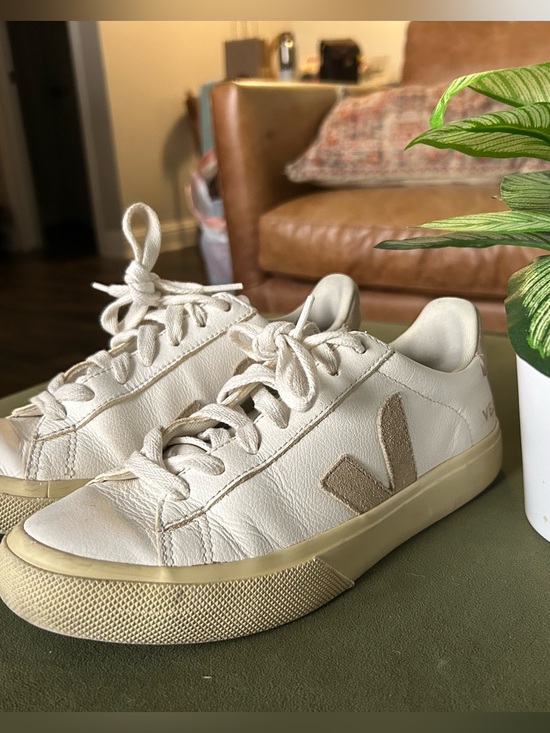 Veja Shoes - Veja Campo Almond Shoes Womens Size 6 White Leather Sneakers